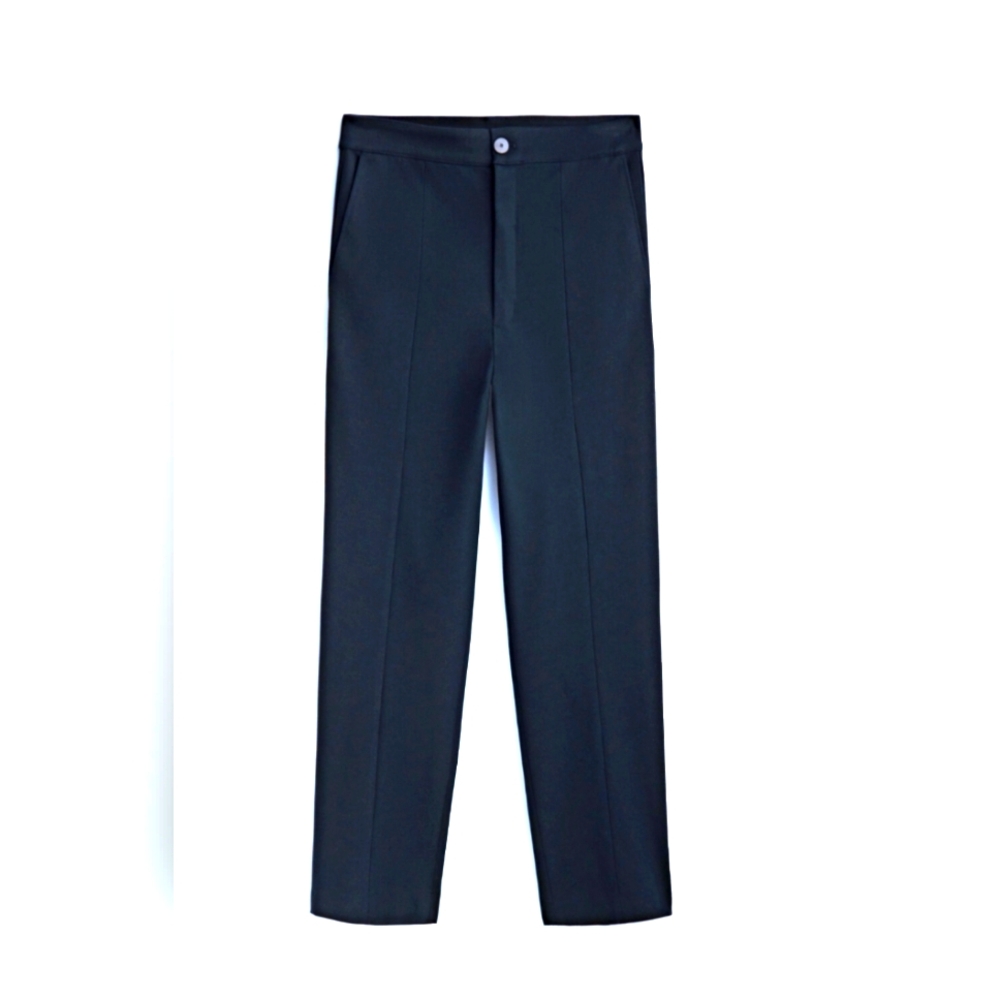 NEW Massimo Dutti Slim Fit Trousers With Central Seam